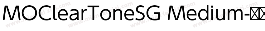 MOClearToneSG Medium字体转换